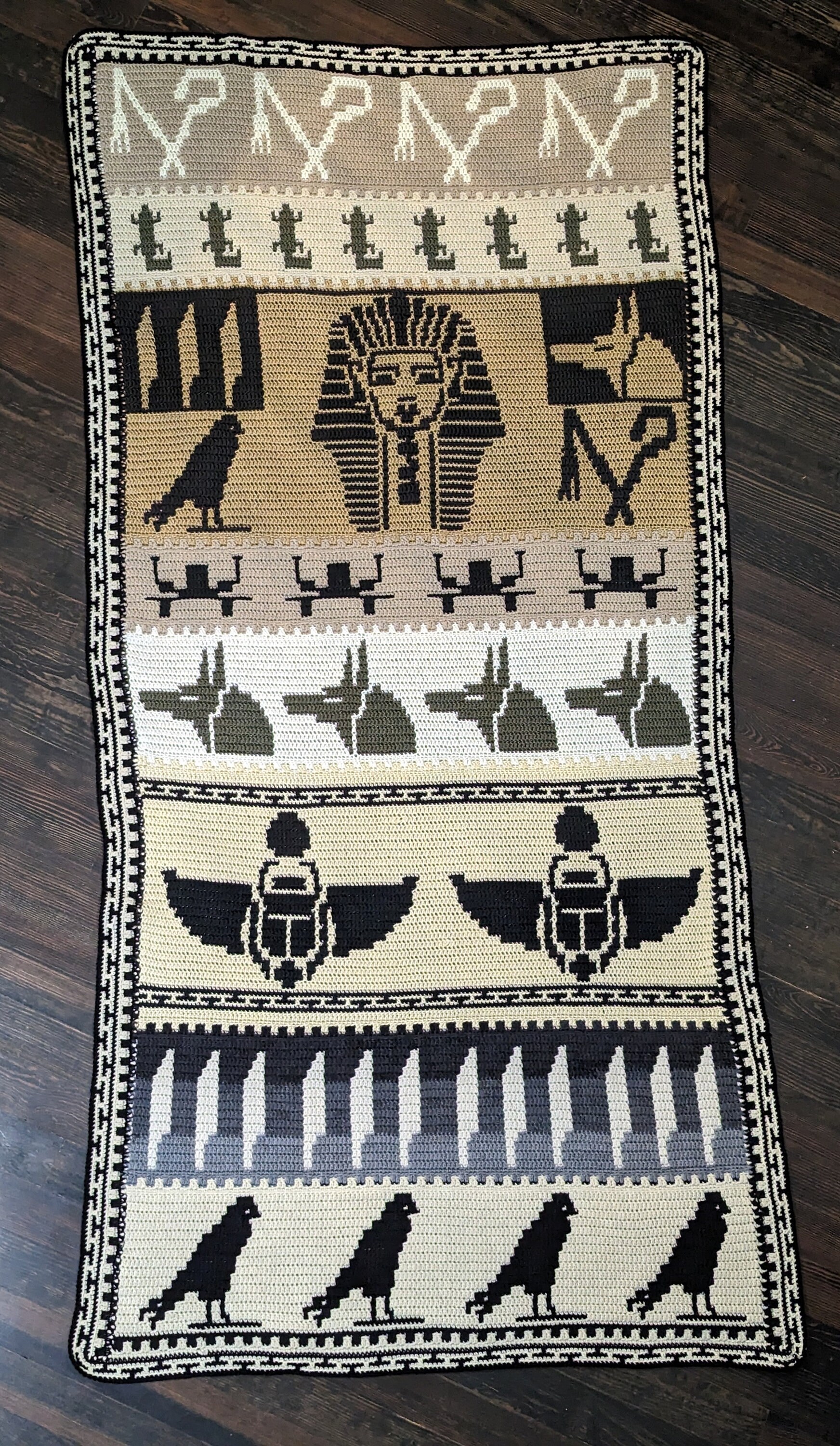 King Tut Series Mosaic Overlay Crochet Pattern Egyptian Design