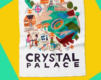 Crystal Palace Map Tea Towel