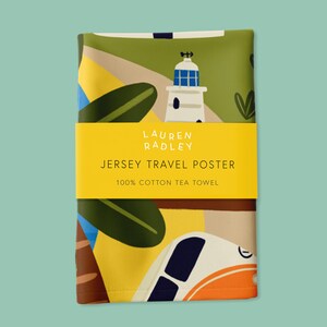 Jersey Print / Illustrated Jersey Poster/ Jersey Wall Art/ Jersey Travel Poster/ Vintage Travel Poster Print/ The Channel Islands Art Print image 2