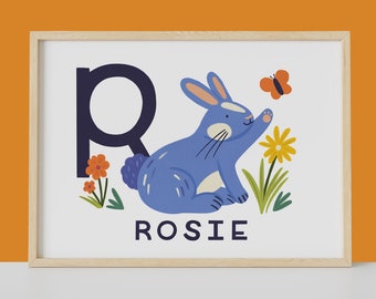 Letter R Rabbit Etsy