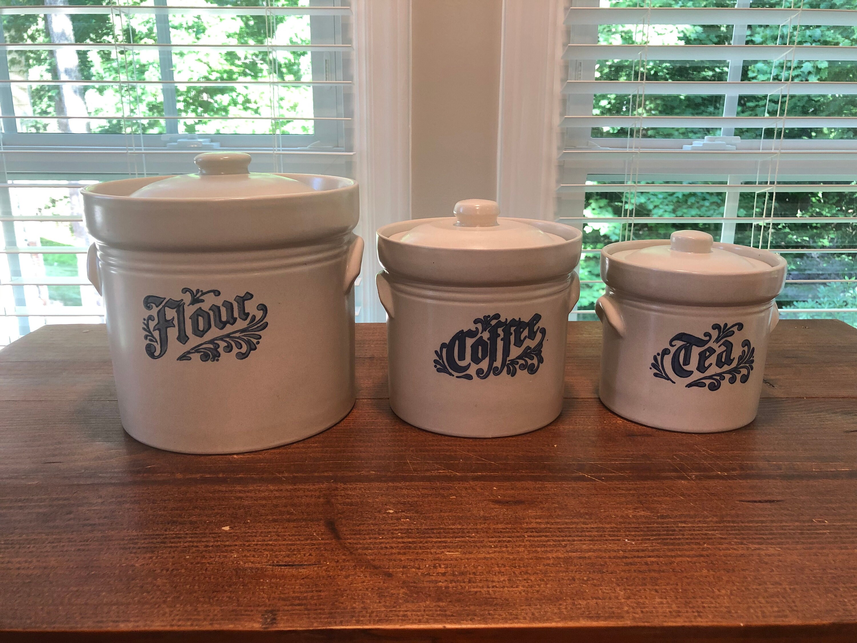 Pfaltzgraff Yorktowne Canisters Set of 3 Etsy