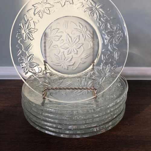 Fantasia Luncheon Plates Princess House 8 Frosted Etsy