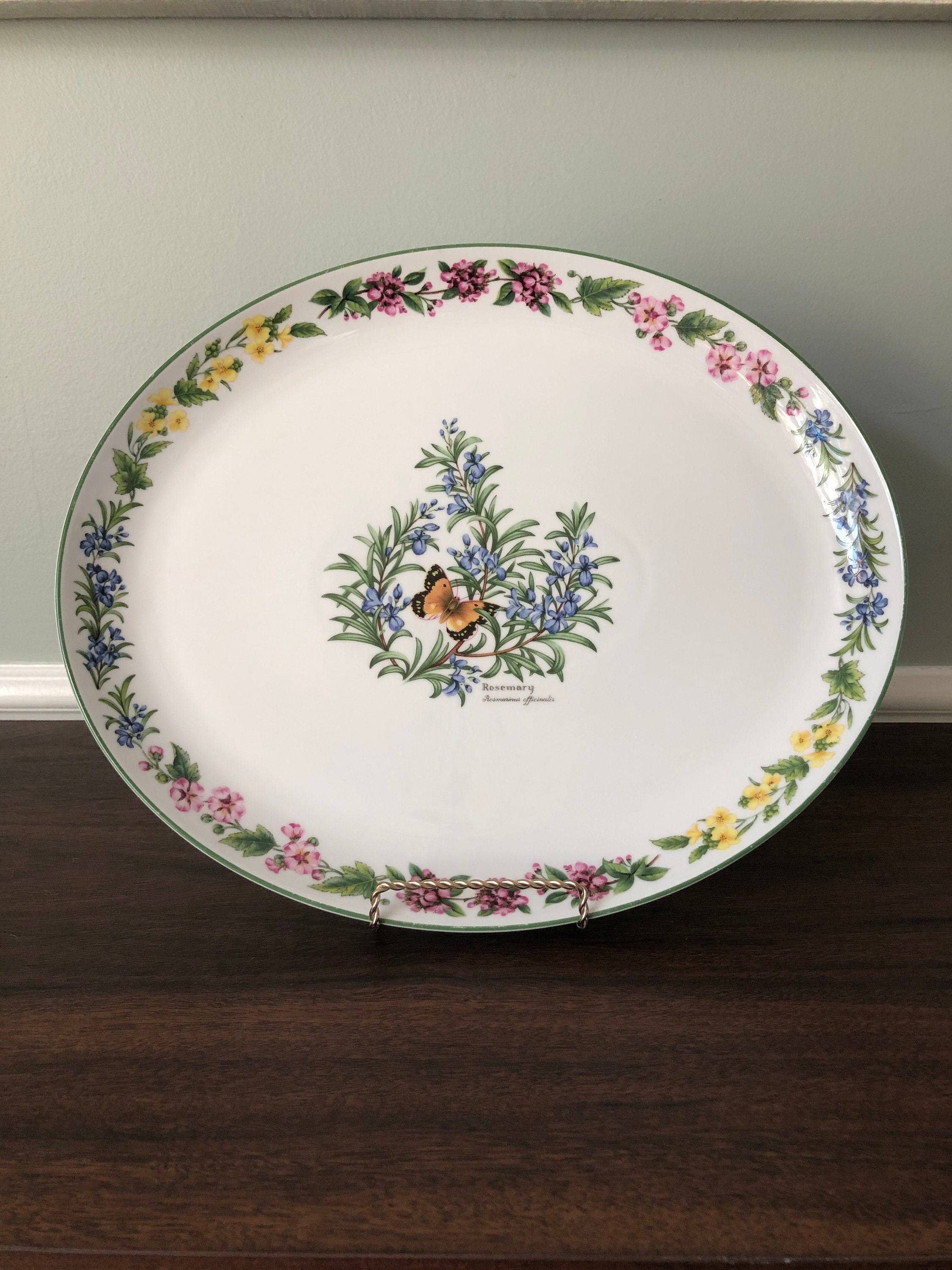 RAREVintage Worcester Herbs by Royal Worcester 15 inch Oval Etsy