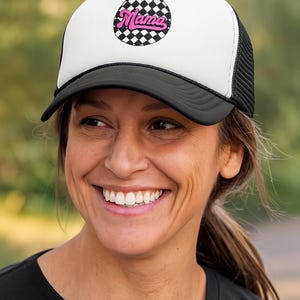 Mama Disco Trucker Cap, Mom Party Hat, Fun Women&#39;s Baseball Cap, Retro Dance Mom Headwear, Groovy Mother&#39;s Day Cap