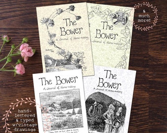 The (digital) Bower-A Journal of Homemaking-complete set! Home magazine, domesticity, vintage magazine, instant download