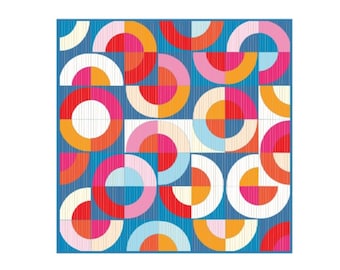 Sonia Mini Quilt PDF Pattern - Wall Quilt PDF Download Pattern - Mini Quilt PDF Pattern - Lucy Engels Quilt Patterns