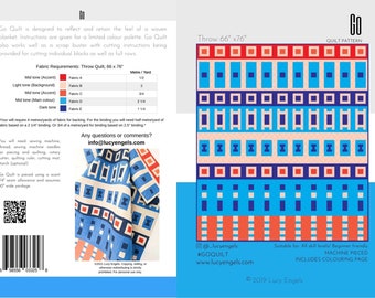 Go Quilt Pattern PDF Download - Modern Quilt Pattern - Beginner Quilt Pattern - Lucy Engels Quilt Patterns