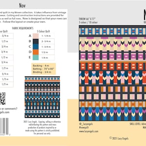 Now Quilt Pattern | PDF Quilt Pattern | Advanced Beginner Quilt Pattern | Modern Quilt Pattern | Modern Quilting | Throw Quilt Pattern