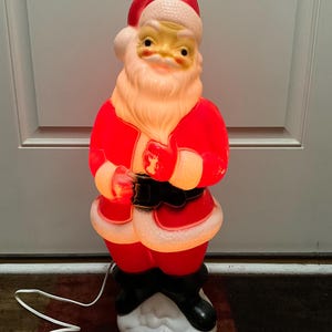 Vintage Light up Santa Claus - Etsy