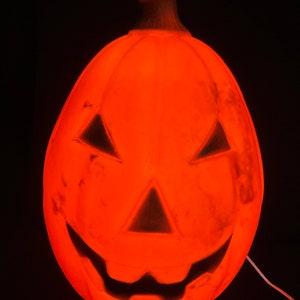 Vintage Halloween 21&quot; Jack O&#39; Lantern Light Up Plastic Blowmold. TPI 1992