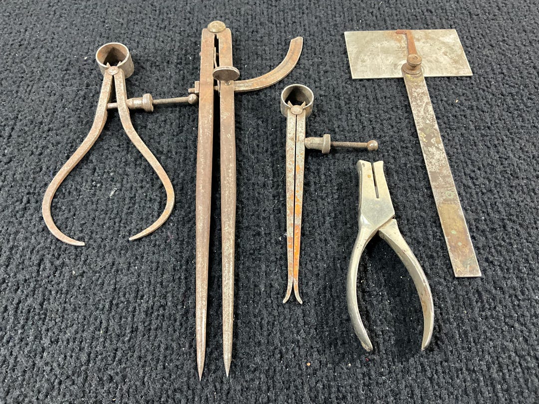 Vintage Machinist Metal Drafting Compass Divider Calipers Tools Lot - Etsy
