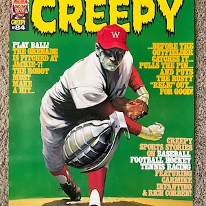 Vintage Creepy # 84 Magazine Cover Poster Play Ball © 1972 Warren