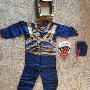 Vintage Ben Cooper Glitter Glo Costume Rocket Commander Child&#39;s Size Large.