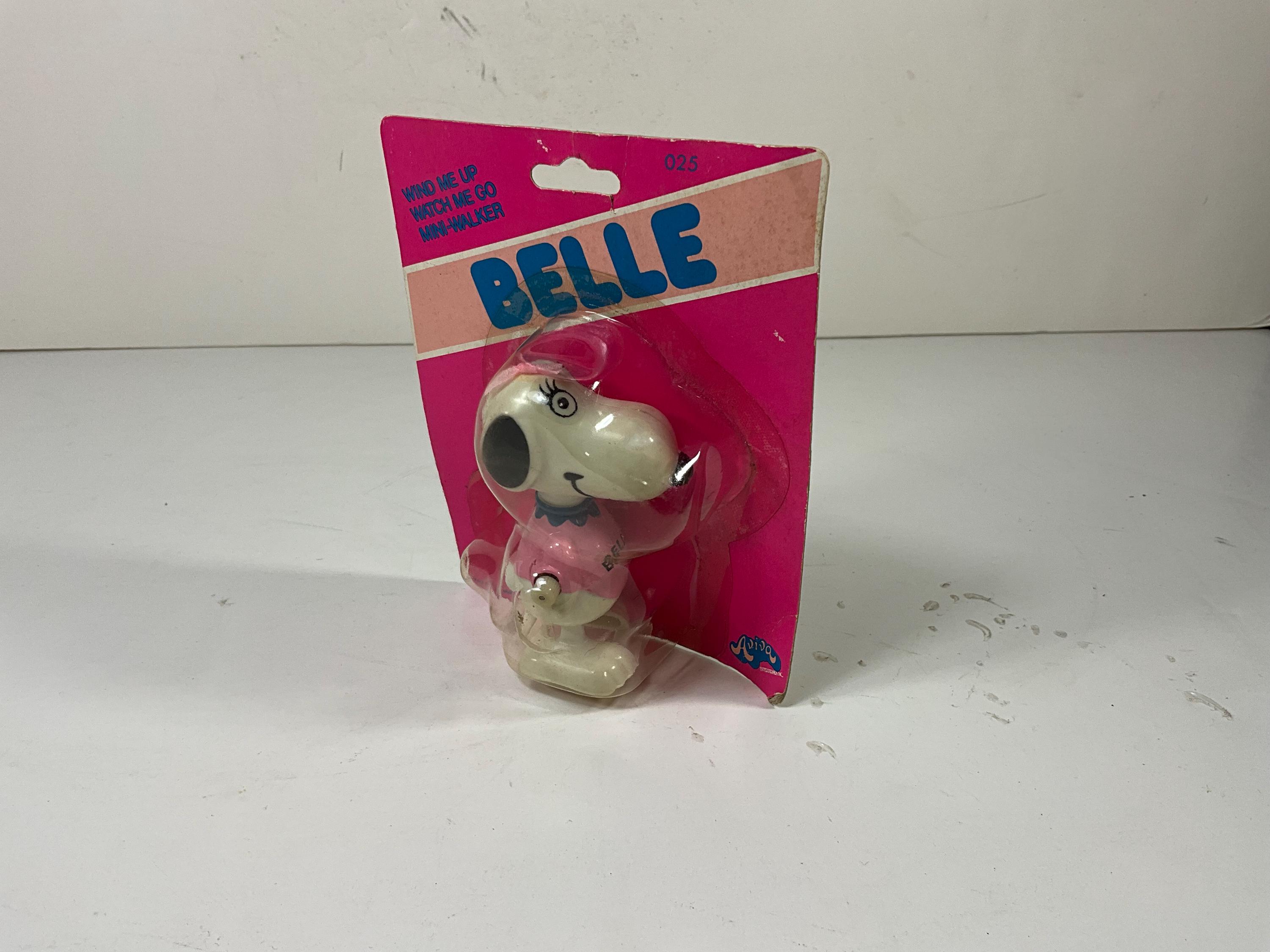 Vintage Snoopy Sister Belle Wind-up Walker Sealed. Peanuts. Aviva
