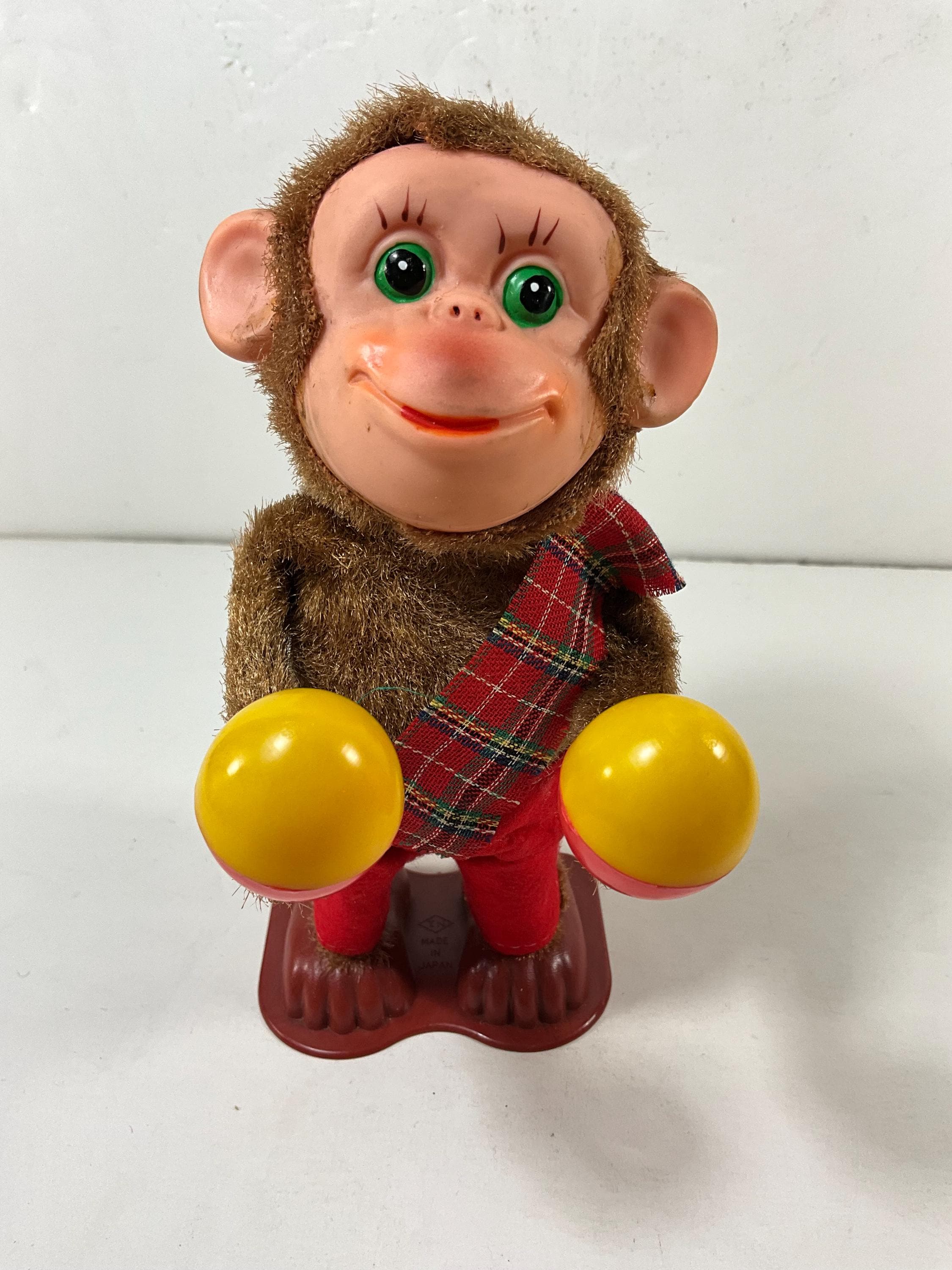 Vintage Mechanical Wind up Monkey 1960's Nomura
