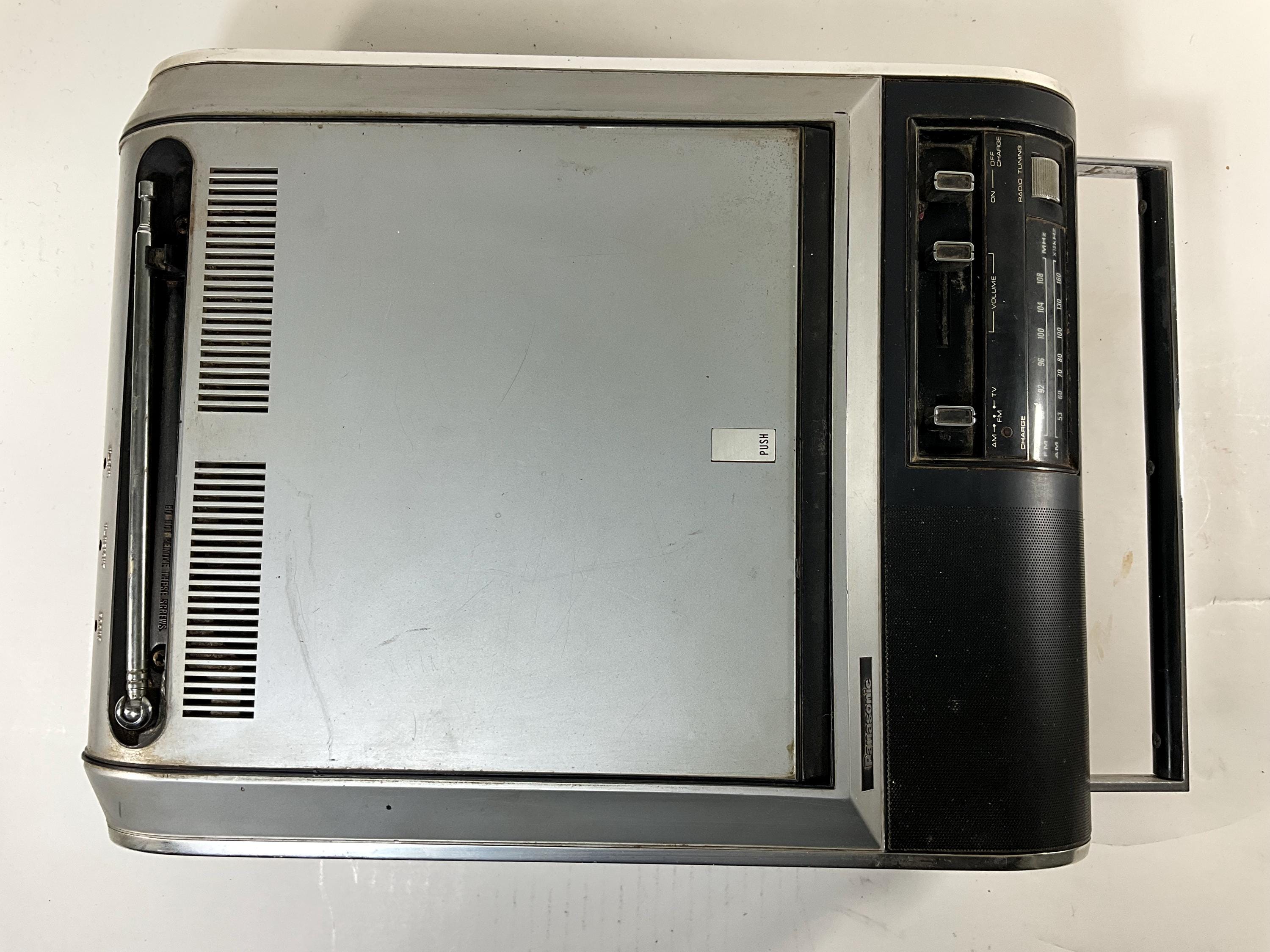 Vintage Panasonic Portable Solid State Tv- AM/FM Radio Pop up Receiver ...