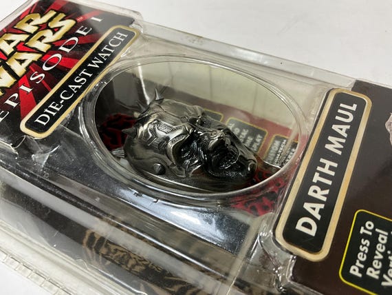 Vintage Original 1999 Star Wars Darth Maul Die-cast Wrist Watch