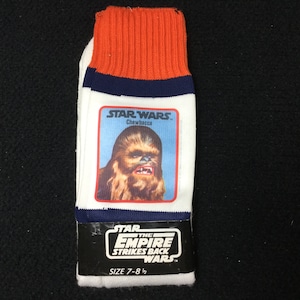 Rare Vintage Original 1980 Star Wars The Empire Strikes Back Chewbacca Tube Socks Unused w/tags.