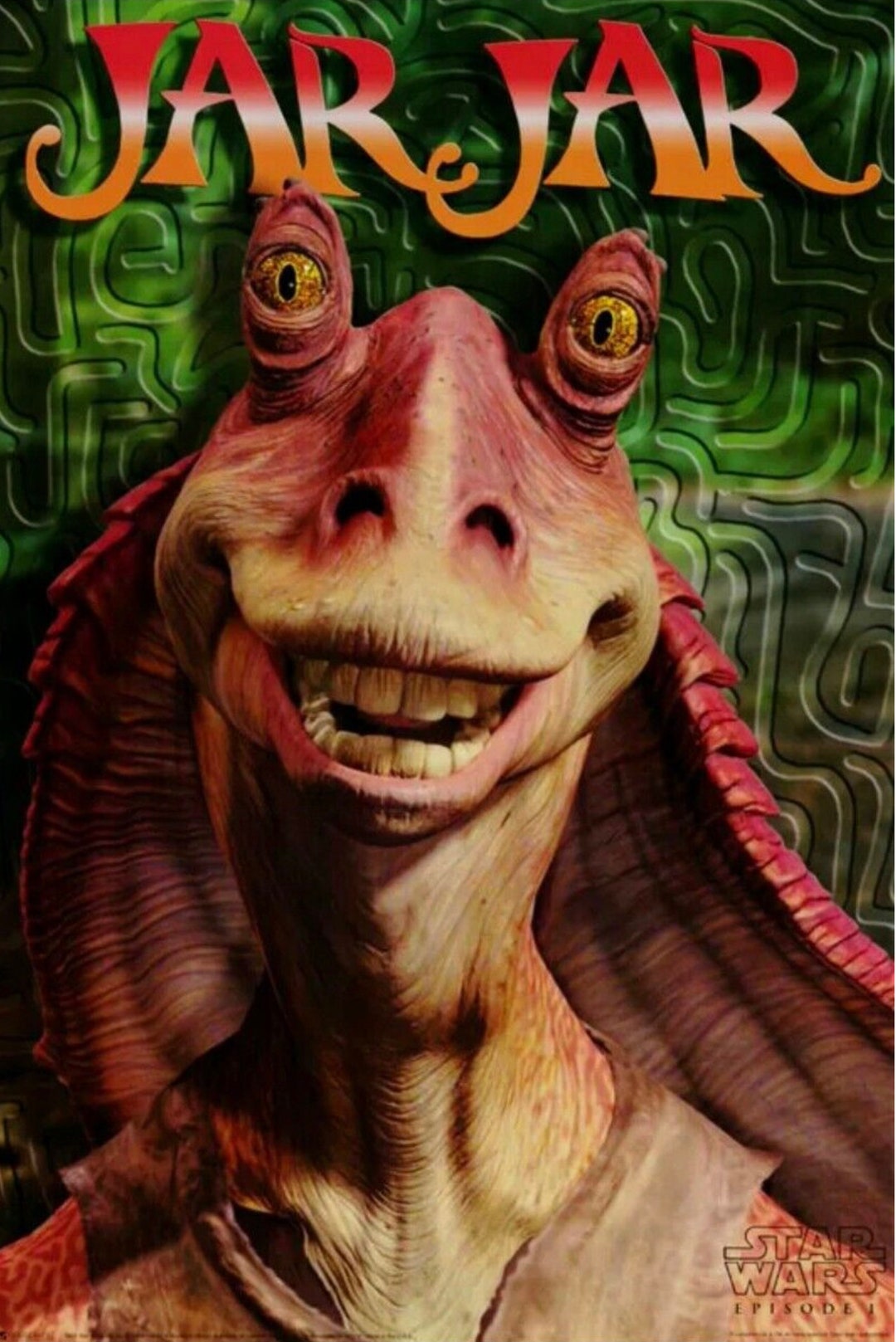 Vintage Original 1999 Star Wars Jar Jar Binks Episode 1. Poster