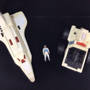 Vintage Fisher-Price 1976 Alpha Probe Ship 1983  Alpha Star Vehicle and Astronaut Figure.
