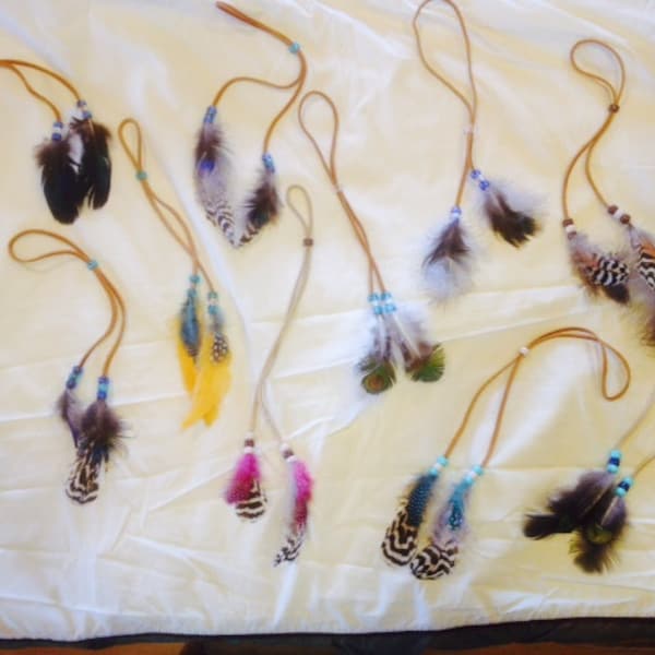 Native American Hair Feather Tie