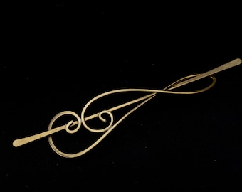 brass hair pin, brass wire wrapped hair fork, hair slide,Hair Accessories,hair brooch, hair pin