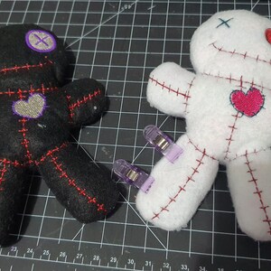 Plushie Voodoo Doll, Creepy, Spooky Cute, Goth, Gift For, Toys, Hoodoo, Wiccan, Manifesting, Horror image 4