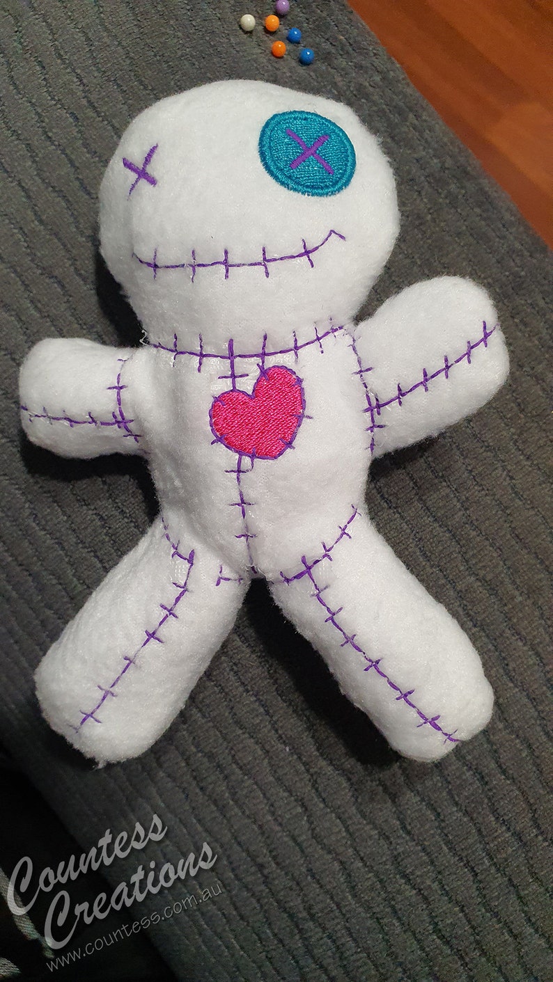 Plushie Voodoo Doll, Creepy, Spooky Cute, Goth, Gift For, Toys, Hoodoo, Wiccan, Manifesting, Horror image 7