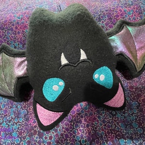 Plushie Vampire Bat, Gothic decor, spooky cute, creepy, gift for, stuffed animal, stuffie image 8