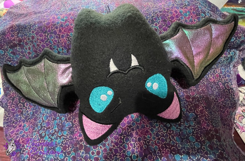 Plushie Vampire Bat, Gothic decor, spooky cute, creepy, gift for, stuffed animal, stuffie image 8