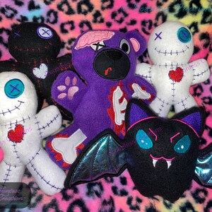 Plushie Voodoo Doll, Creepy, Spooky Cute, Goth, Gift For, Toys, Hoodoo, Wiccan, Manifesting, Horror image 6