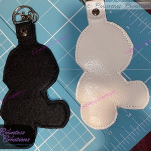 Digital Machine Embroidery Design, Keychain, Voodoo Doll Tessalated, 5x7 image 2
