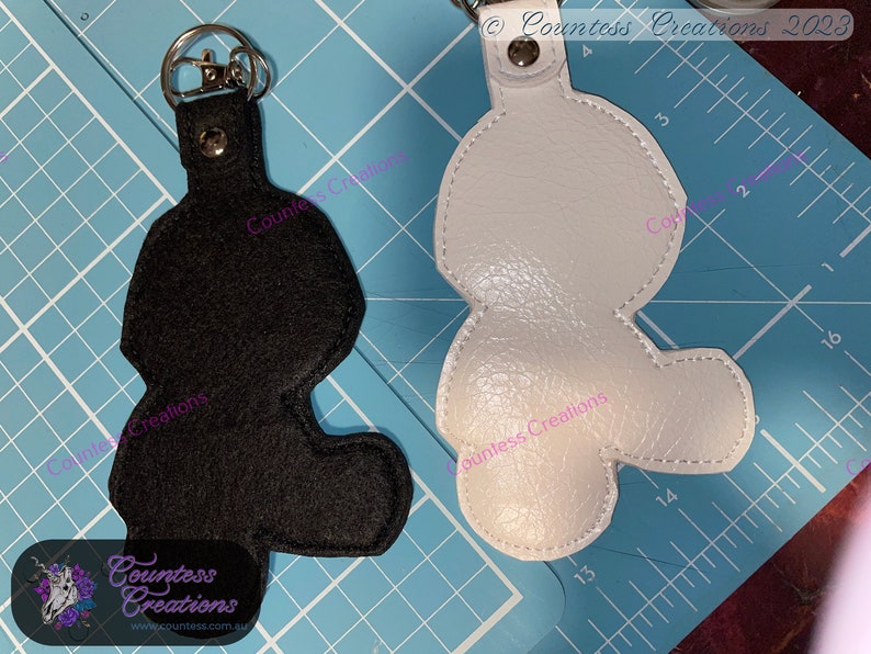 Digital Machine Embroidery Design, Keychain, Voodoo Doll Tessalated, 5x7 image 2