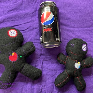 Plushie Voodoo Doll, Creepy, Spooky Cute, Goth, Gift For, Toys, Hoodoo, Wiccan, Manifesting, Horror image 8