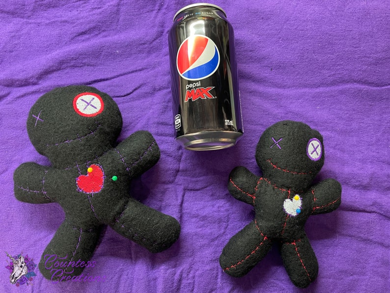 Plushie Voodoo Doll, Creepy, Spooky Cute, Goth, Gift For, Toys, Hoodoo, Wiccan, Manifesting, Horror image 8