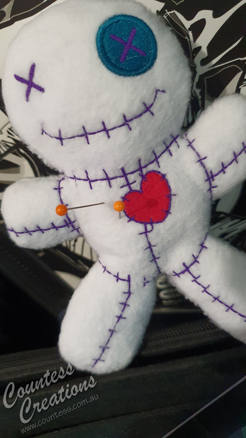 Plushie Voodoo Doll, Creepy, Spooky Cute, Goth, Gift For, Toys, Hoodoo, Wiccan, Manifesting, Horror image 10