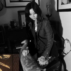 Costume National high end Women&#39;s Black and Dark Brown Modified Herringbone Wool  M Blazer Made in Italy Full Lining Bespoke