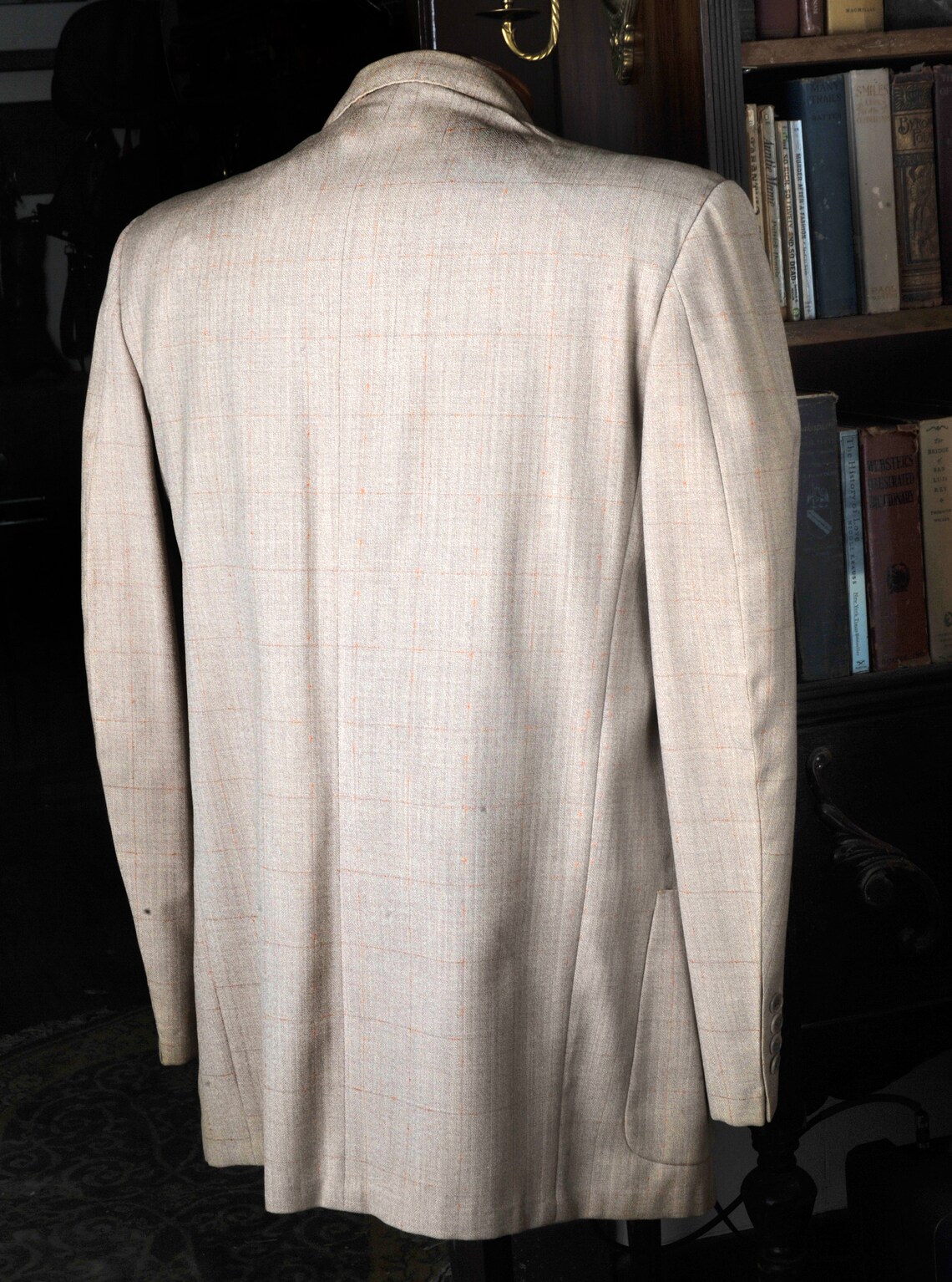 Vintage 40s Dundee Tan Tailored Light Wool Suit Jacket M or 40 Subtel