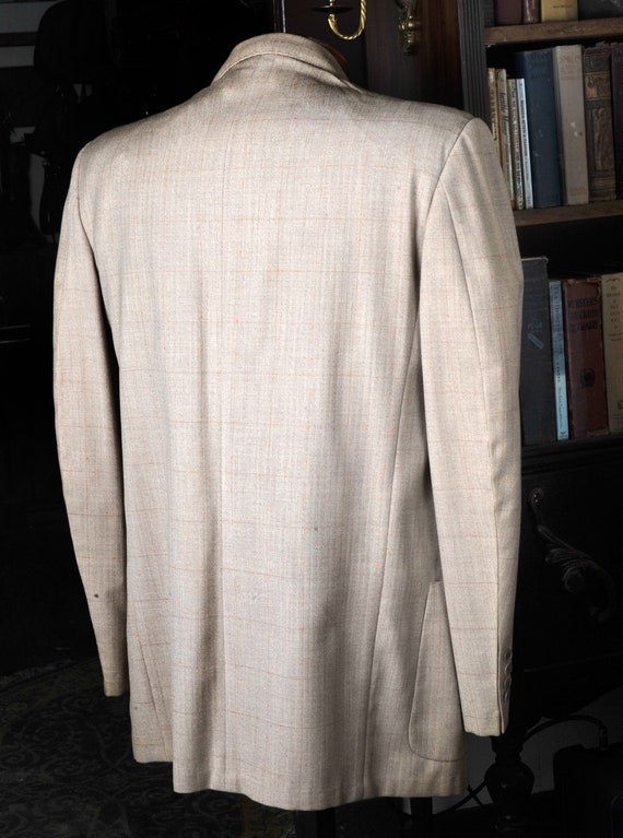 Vintage 40s Dundee Tan Tailored light Wool Suit J… - image 4