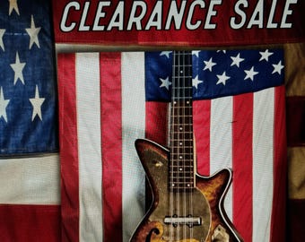 Postal 8 String Octave Dixie Flyer Bass Handmade Sunburst Armstrong Lipstick Pickups F Hole