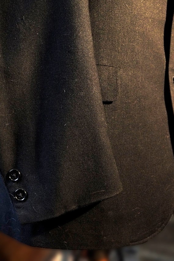 Vintage 60's Slim Donifield light Wool Black Suit… - image 7