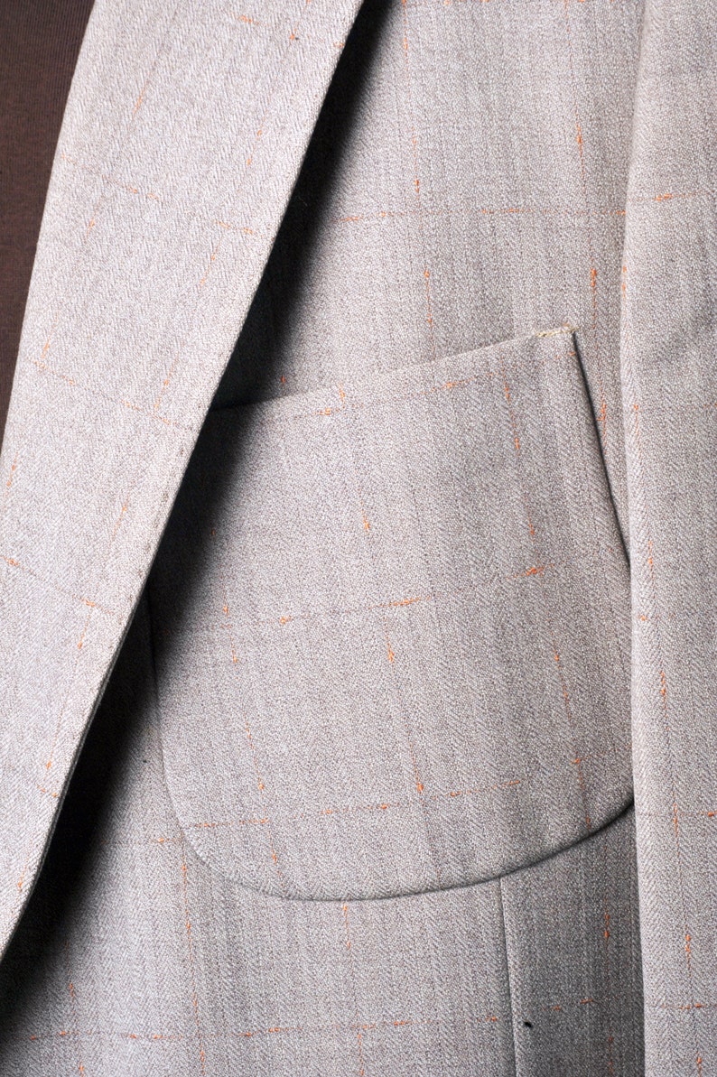 Vintage 40s Dundee Tan Tailored Light Wool Suit Jacket M or 40 Subtel