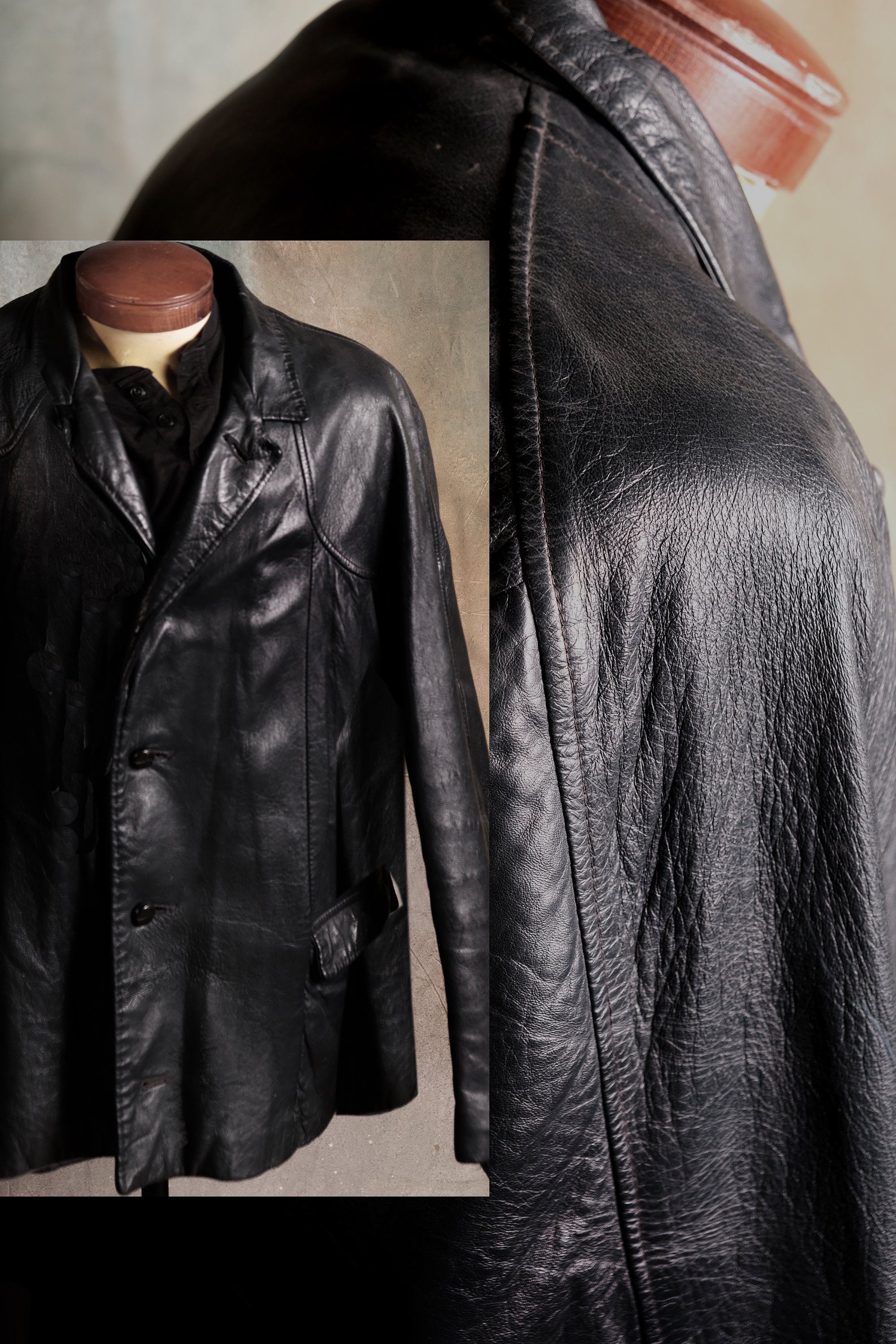 Mens 60s Leather Car Coat - Etsy