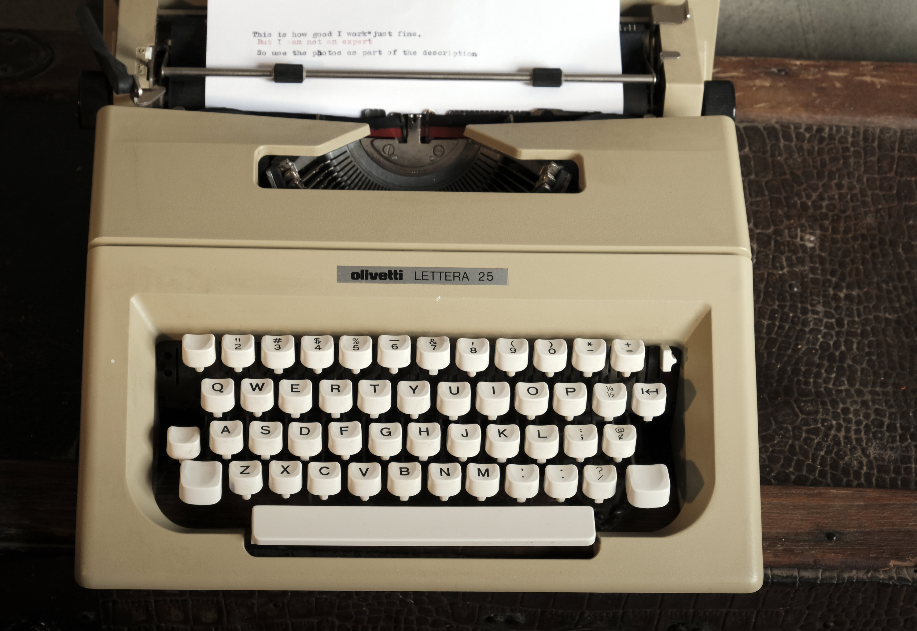 QZERTY Máquina de escribir olivetti lettera 32, Máquina de