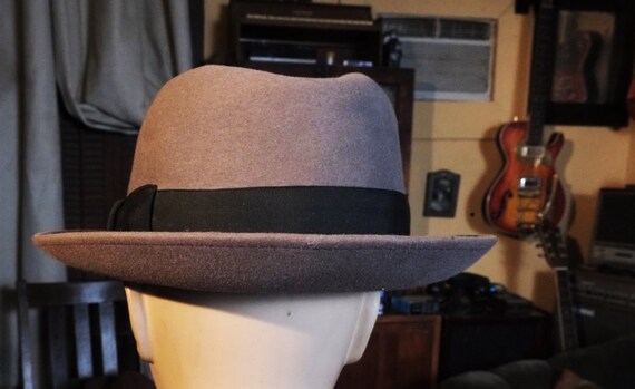 Vintage Medium Grey Fur Felt Richaman  Fedora Hat… - image 4