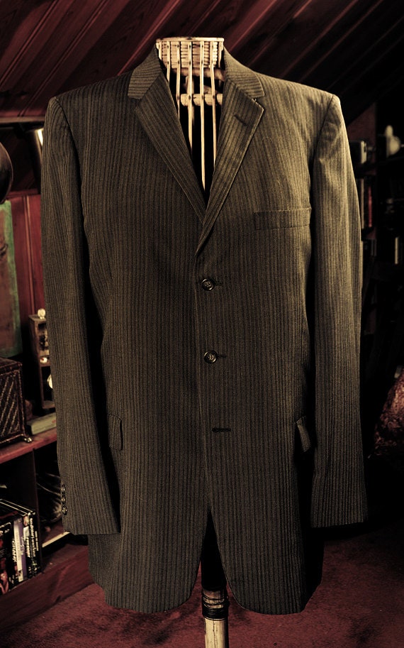 Vintage Slim Cut Curlee light Wool Suit-M- 40/42 1