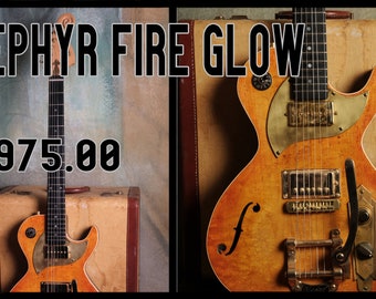 Postal Delta Zephyr Fire-glow Birdseye Maple Top Gold Bigsby