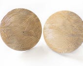 CORO vintage 70s golden round clip on earrings