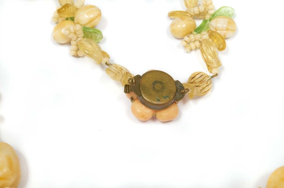 WEST GERMANY vintage 60's peach beads flowers and… - image 6