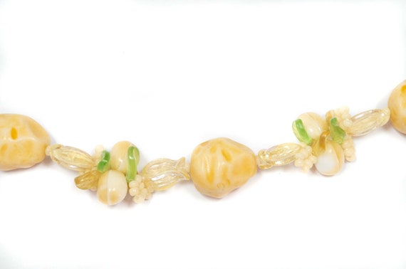 WEST GERMANY vintage 60's peach beads flowers and… - image 5